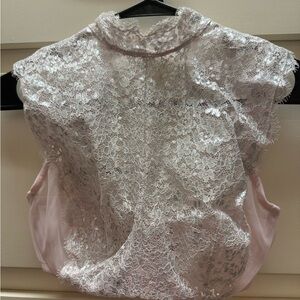 Victoria's Secret Pale Pink Lace Crop Top